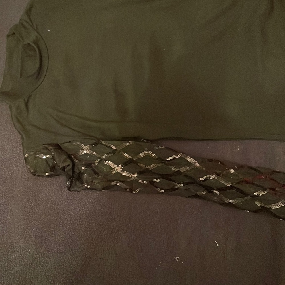 Women’s black sequined blouse size large